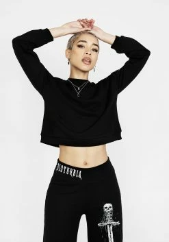 DDS1 Tops SMAUG LONG SLEEVE CROP SWEATER 20 DDS1 Tops SMAUG LONG SLEEVE CROP SWEATER