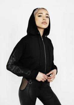 DDS1 GABHAR ZIP UP CROP HOODY