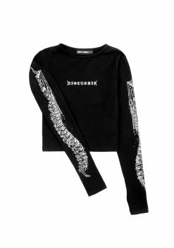 DDS1 Tops XENOMORT THUMB SPLIT CROP TOP