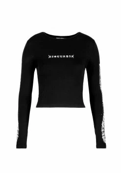 DDS1 Tops XENOMORT THUMB SPLIT CROP TOP