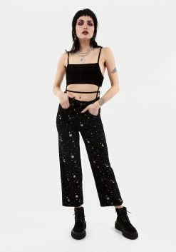 DEN1 CELESTIAL EMBROIDERED JEANS Bottoms