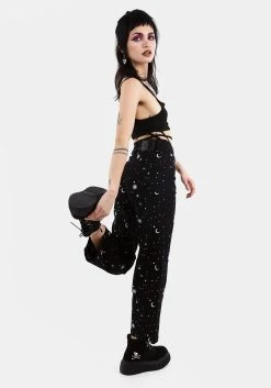 DEN1 CELESTIAL EMBROIDERED JEANS Bottoms
