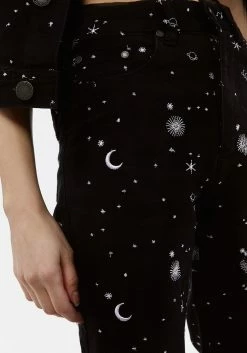 DEN1 CELESTIAL EMBROIDERED JEANS Bottoms