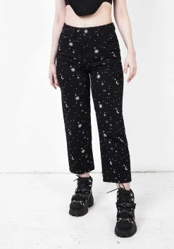 DEN1 CELESTIAL EMBROIDERED JEANS Bottoms