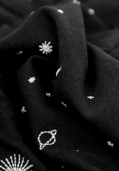 DEN1 CELESTIAL EMBROIDERED DUNGAREES