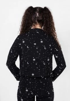 DEN1 CELESTIAL EMBROIDERED DENIM JACKET