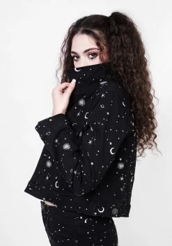 DEN1 CELESTIAL EMBROIDERED DENIM JACKET