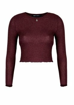 DES1 MUNDI LONG SLEEVE CROP TOP
