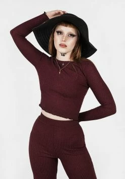 DES1 MUNDI LONG SLEEVE CROP TOP