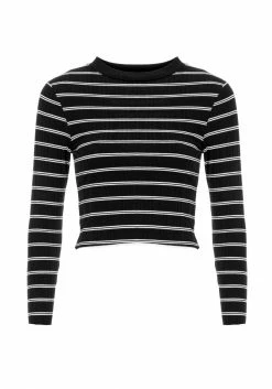 DMT1 Tops SLASH 90S STRIPE CROP TOP