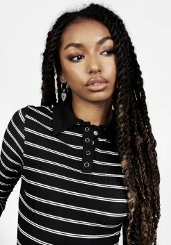 DMT1 SLASH 90'S STRIPE BODY Tops