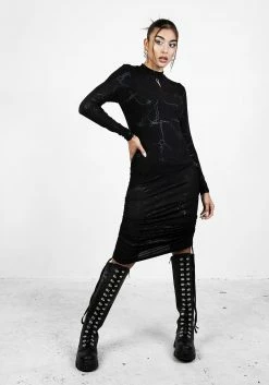 DMT1 Dresses FORTUNE RUCHED MINI DRESS