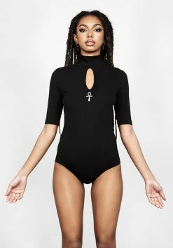 DMT1 Tops TEMPLE KEYHOLE BODYSUIT 13 DMT1 Tops TEMPLE KEYHOLE BODYSUIT