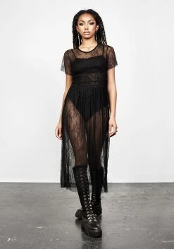 DMT1 SECRETS MIDAXI LACE DRESS