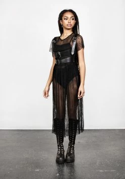 DMT1 SECRETS MIDAXI LACE DRESS