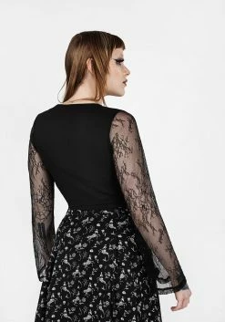 DMT1 WALLFLOWER JERSEY WRAP TOP Tops