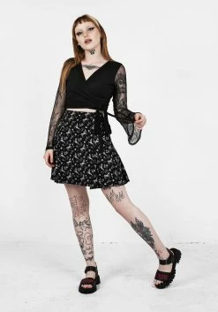 DMT1 WALLFLOWER JERSEY WRAP TOP Tops