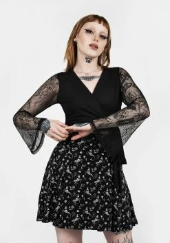 DMT1 WALLFLOWER JERSEY WRAP TOP Tops