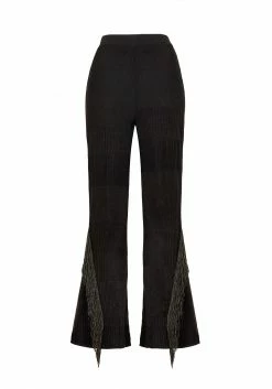 DMT1 Bottoms COYOTE FRINGED JERSEY FLARES