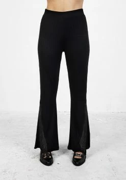 DMT1 Bottoms COYOTE FRINGED JERSEY FLARES