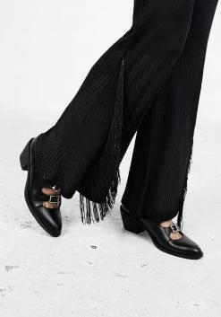 DMT1 Bottoms COYOTE FRINGED JERSEY FLARES