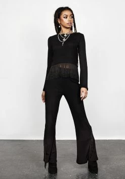 DMT1 Tops RHIANNON FRINGED JERSEY TOP 11 DMT1 Tops RHIANNON FRINGED JERSEY TOP