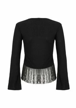 DMT1 Tops RHIANNON FRINGED JERSEY TOP 15 DMT1 Tops RHIANNON FRINGED JERSEY TOP