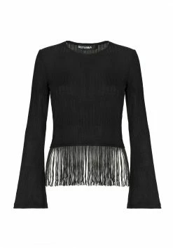 DMT1 Tops RHIANNON FRINGED JERSEY TOP 13 DMT1 Tops RHIANNON FRINGED JERSEY TOP