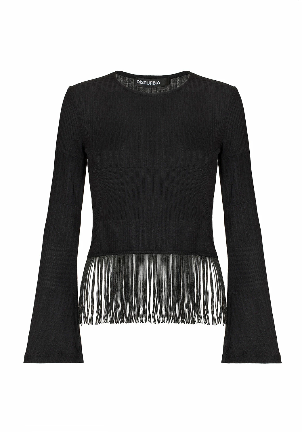 DMT1 Tops RHIANNON FRINGED JERSEY TOP 7 DMT1 Tops RHIANNON FRINGED JERSEY TOP