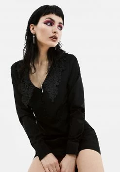 JB1 Dresses BROODING BUTTON DOWN MINI DRESS 15 JB1 Dresses BROODING BUTTON DOWN MINI DRESS