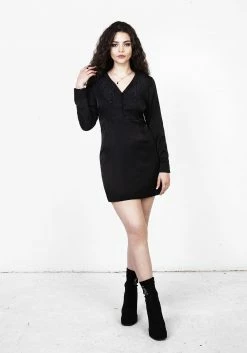 JB1 Dresses BROODING BUTTON DOWN MINI DRESS
