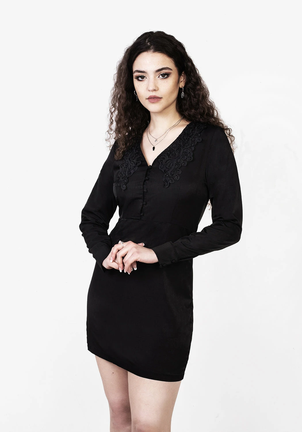 JB1 Dresses BROODING BUTTON DOWN MINI DRESS 5 JB1 Dresses BROODING BUTTON DOWN MINI DRESS