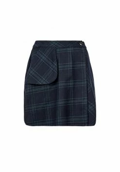 LVT1 LITERATI CHECK MINI WRAP SKIRT Bottoms