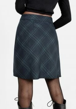LVT1 LITERATI CHECK MINI WRAP SKIRT Bottoms