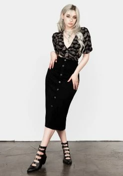 LVT1 CABERNET SUEDE MIDI SKIRT