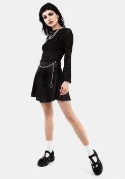 LVT1 Sad Poets Society TABULARASA MINI SKIRT WITH BELT CHAIN