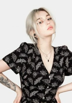 LVT1 MORTMOTH SHORT SLEEVE MIDI DRESS