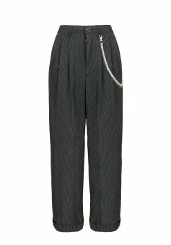 LVT1 Bottoms DANDY STRIPED TROUSERS WITH CHAIN