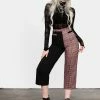 LVT1 Bottoms LOVEBUZZ SPLICED CROP TROUSERS