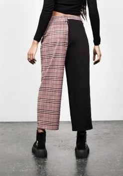 LVT1 Bottoms LOVEBUZZ SPLICED CROP TROUSERS
