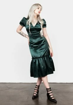 LVT1 Dresses MOSS MIDI TIER DRESS