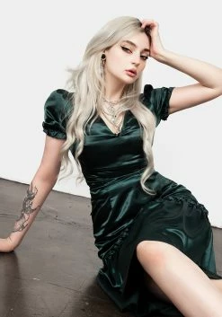 LVT1 Dresses MOSS MIDI TIER DRESS