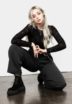 LVT1 Bottoms DANDY STRIPED TROUSERS WITH CHAIN