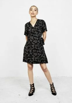 LVT1 Dresses Poisonous Plants Wrap Mini Dress