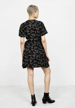 LVT1 Dresses Poisonous Plants Wrap Mini Dress