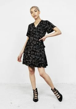 LVT1 Dresses Poisonous Plants Wrap Mini Dress