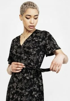 LVT1 Dresses Poisonous Plants Wrap Mini Dress