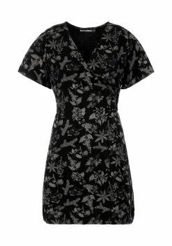 LVT1 Dresses Poisonous Plants Wrap Mini Dress