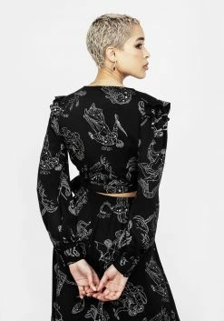 LVT1 Zodiac Crop Wrap Top