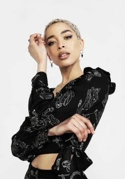 LVT1 Zodiac Crop Wrap Top